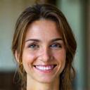 Portrait of Sarah T., 42, smiling confidently
