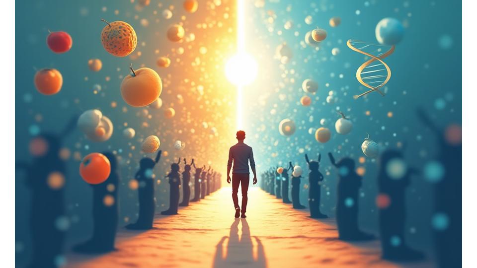 Illustration contrasting a generic, one-size-fits-all approach with a tailored, personalized wellness journey