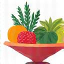 Icon of a balanced meal with fruits and vegetables, representing nutrition planning
